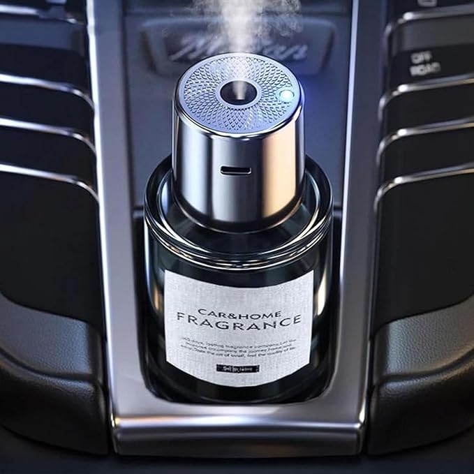 Smart Ultrasonic Atomized Car Air Freshener 5 Gears Adjustment &amp Auto On/Off Smart Car Air Fresheners Diffuser Car Fragrance Air Freshener Car Fast Aroma Diffuser (Cologne)