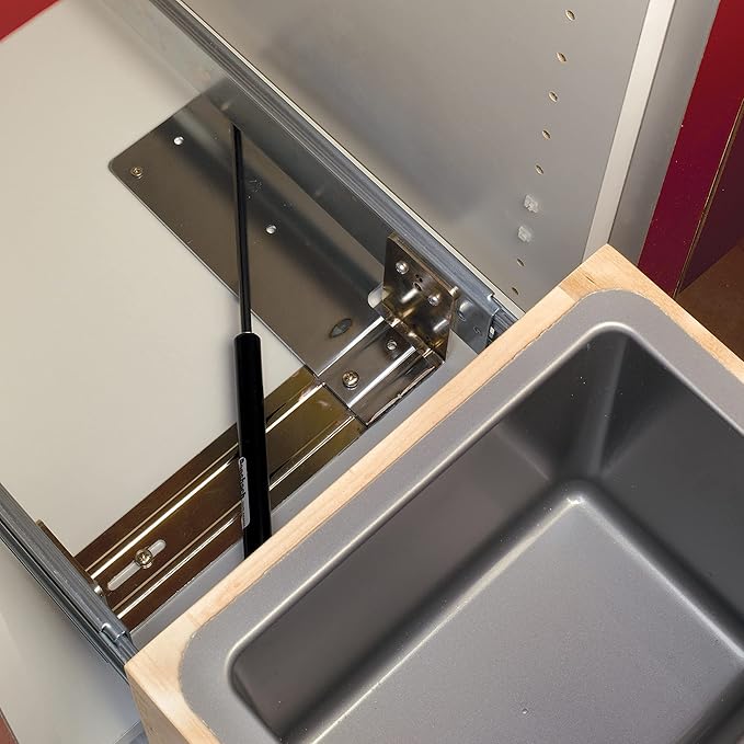 Rev-A-Shelf 35 Qt Bottom Mount Double Pullout Under Cabinet Kitchen Trash Cans w/Soft-Close 150 Pound Rated Full-Extension Slides Gray 4WCBM-18DM-2 – Container Bins for Waste Management