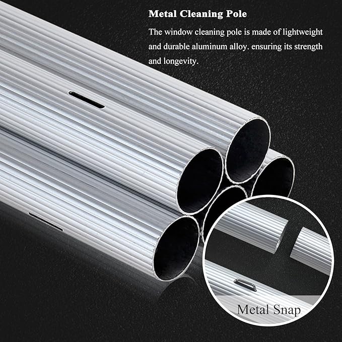 Window Cleaner Tool for High Windows 33 26 20 14 Feet 8 5 Ft Professional Extendable Cleaning Tool Kit/Telescopic Poles Bars for Indoor Outdoor Washing Glasses with Squ8m/315in/26.2ft