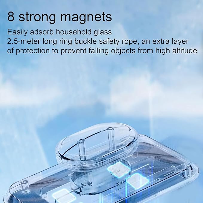 Magnetic Car Glass Cleaner | Double-Sided Window Washing Tool | High Altitude Strong Magnetic Window Cleaner for Home Cafe Suvs Trucks