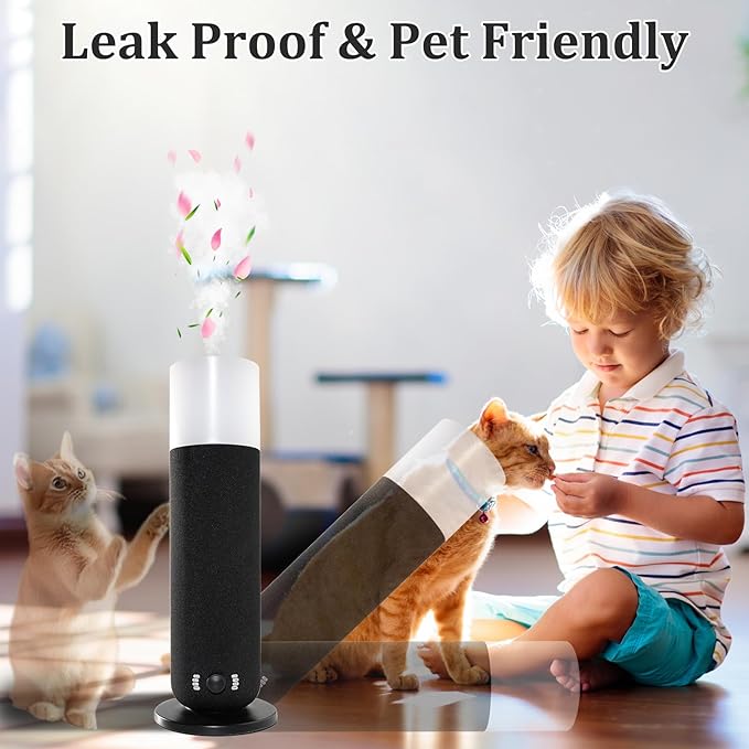 Smart Waterless Essential Oil DiffuserScent Diffuser for HomeHotel Collection Diffuser APP ControlAmbient LightingCovers Up to 2000 Sq.Ft Aromatherapy Diffuser for Bedroom Spa Yoga Office Black