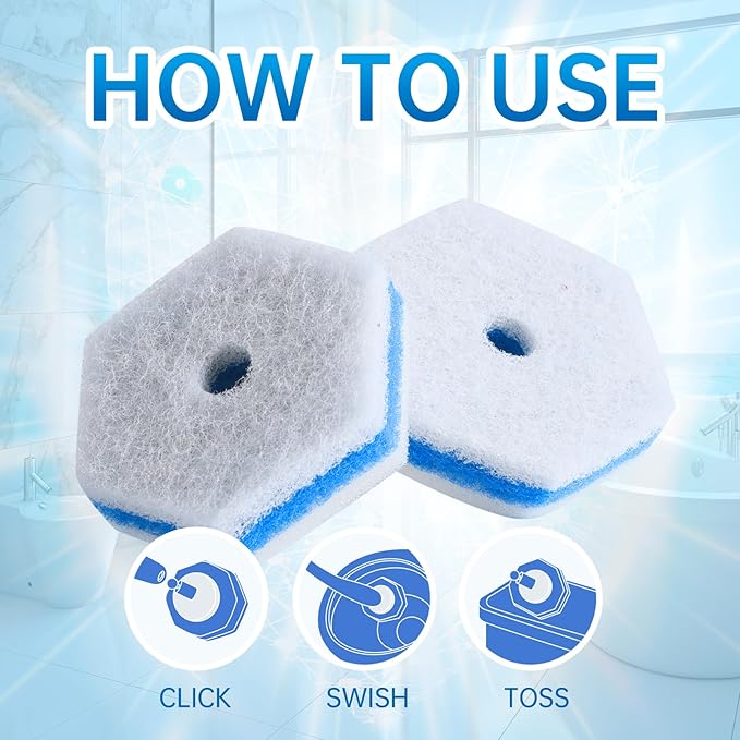 Aimery 40 Counts Disposable Toilet Bowl Cleaning Refills Make Toilet And Bathroom Be Fresh(40 Blue)