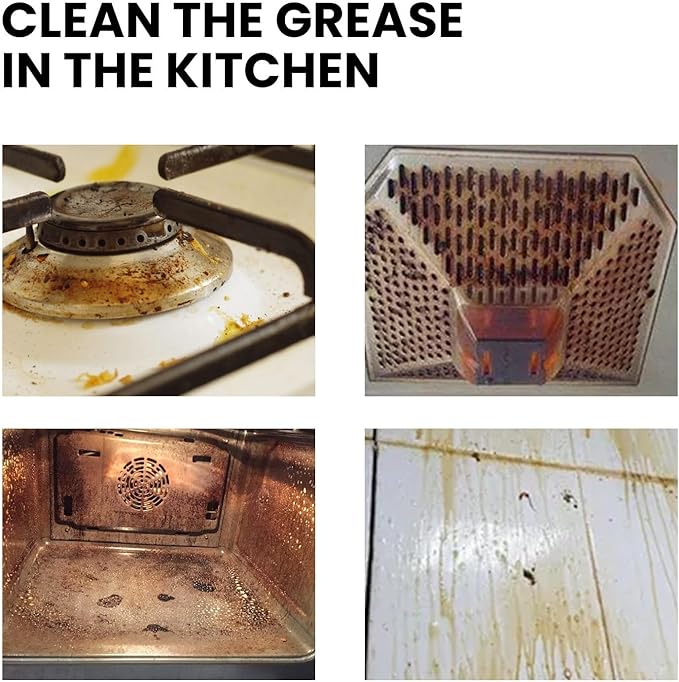 All-Purpose Heavy-Duty Degreaser Cleaner - Remove Stubborn Grease On Kitchen Hoods Tiles &amp Walls(2PCS)