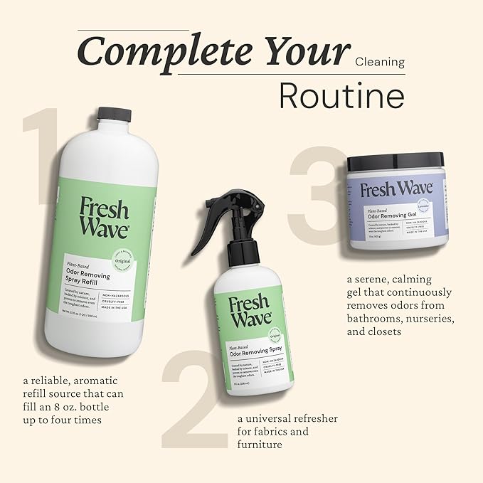 Fresh Wave Original Scent Odor Eliminator Spray &amp Air Freshener Refill 32 fl. oz. (Pack of 2)