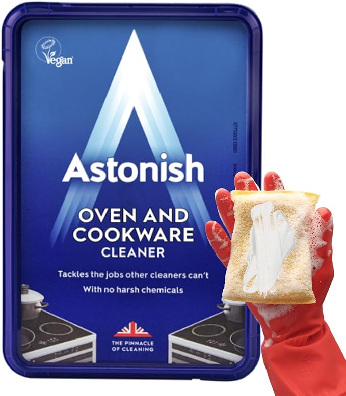 Astonish Heavy Duty Cleaning Pastes Bundle – Oven &amp Cookware Cleaner Specialist Oven &amp Grill Cleaner with Sponge and Original Multi-Surface Cleaning Paste – Powerful Degreaser for Kitchens &
