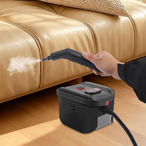 1500w Handheld Steam Cleaner 4.5 Bar Steam Cleaner W/6.56ft Hose +4 Brush3 Levels Steam Output &amp Electronic Digital Display For Home FurnitureBathroomCar Detailing. (Black)