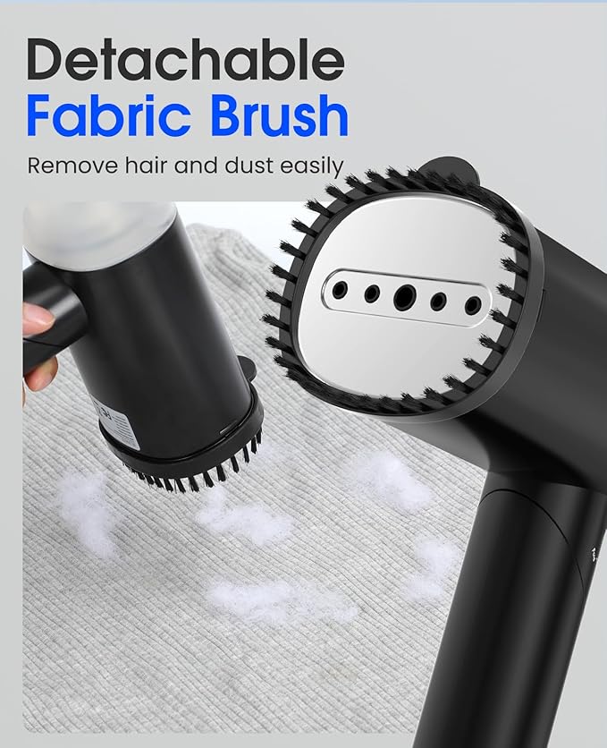 Handheld Steamer for Clothes 1200W Foldable Travel Steamer 20 Sec Preheat Garments Wrinkle Remover 120V Portable Hand Iron with 150ml Water Tank Clothes Steamer for Home Travel-Black