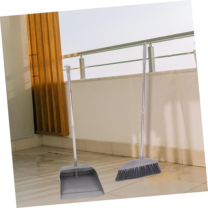 1Set Long Handle Broom and Dustpan for Home Soft Bristles Cleaning Accessories Durable and Ergonomic Design for Effortless Floor Sweeping