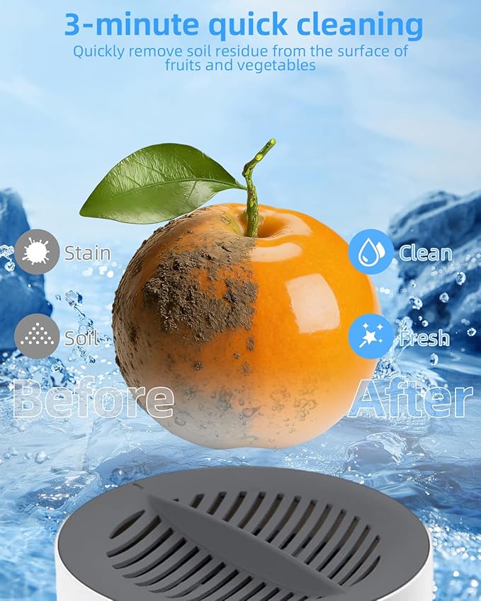 Vegetable Cleaner &amp Home Wash| Advanced Electrolysis Purifier for Fresh Fruits Veggies &amp Seafood | Easy 3-Minute Clean | Compact &amp Stylish Kitchen Essential (1Pcs)