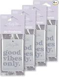 Austy Lou “Good Vibes Only” Air Freshener (4 Pack) – Grapefruit Champagne &amp Ginger Scent – Hanging Paper Car Fresheners for Car Closet &amp Small Spaces – Up to 6 Weeks of Fragrance