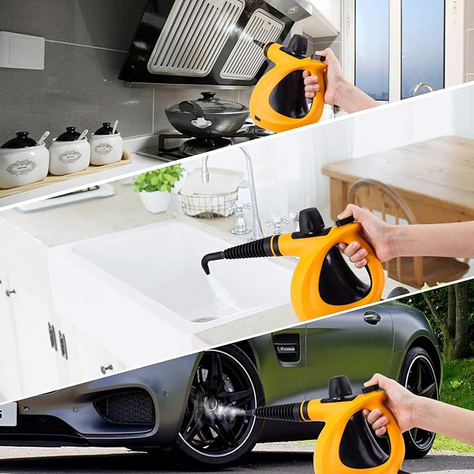 Multi-Purpose Steam Cleaner with 11-Piece Accessories Handheld Steam Cleaner Perfect for Stain Removal Curtains Car Seats Floor Bathroom