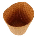 Luxshiny Bamboo Rattan Trash Can Storage Basket Desk Waste Basket for Bedroom Bathroom