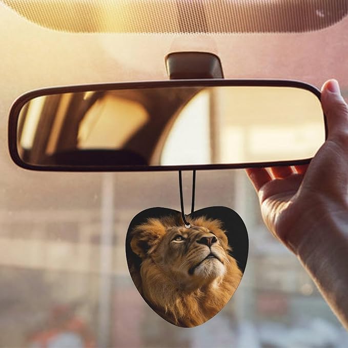 5PCS Car Air Freshener Hanging Personalized Double Sided Snow Leopard Car Fresheners Long Lasting New Cars Scents Cute Automotive Freshies for Closets Drawers (tea)
