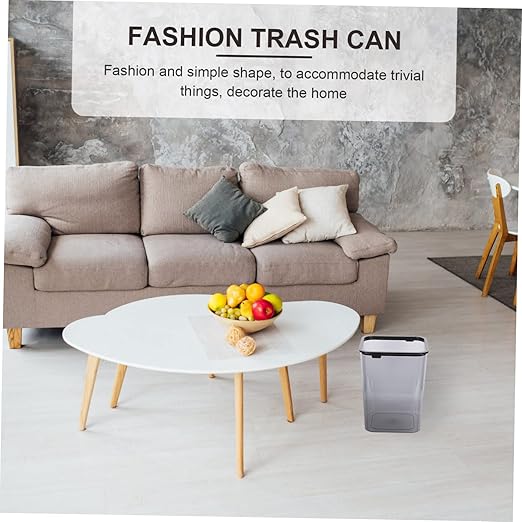 Alipis Storage Bucket Wastebasket Plastic Trash Can Decorative Practical Office Home