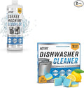 ACTIVE Dishwasher Cleaner and Coffee Machine Descaler - Includes 24ct Dishwasher Cleaning Tablets and 32oz Coffee Machine Cleaner