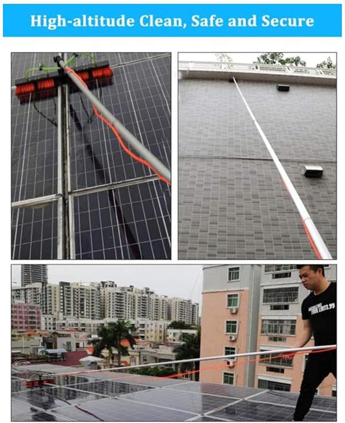 Long Handle Retractable Water Brush 9m Telescopic Pole Window Glass Cleaning Brush Solar Panel Cleaning Brush Water Fed Brush
