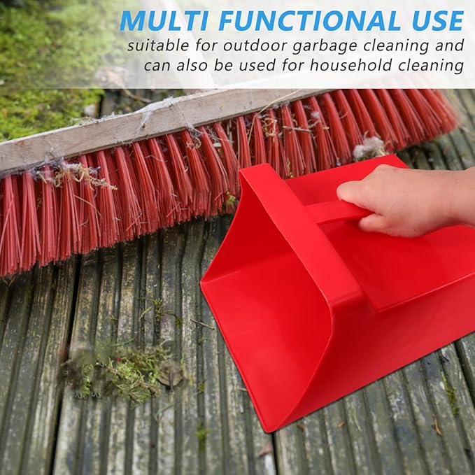 OUNONA Handheld Plastic Dustpan 9.65X8.07X5.31 Inches Lightweight Scoop Garbage Shovel for Home and Outdoor Cleaning
