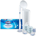 Clorox ToiletWand Disposable Toilet Cleaning System Spring Cleaning Essential ToiletWand Storage Caddy and 16 Disinfecting ToiletWand Scrubbing Pad Refills