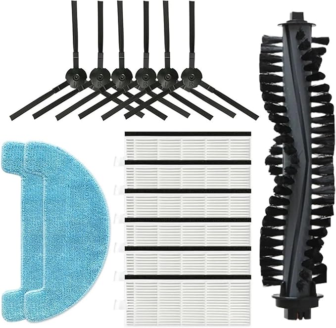BeNtli Robot Vacuum Spare PartsMain Side BrushHepa FilterMop RagStrainer Brush CoverCompatible for GUTREND Style 220 / Compatible for Polaris PVCR 0735 (Color : Set 14)