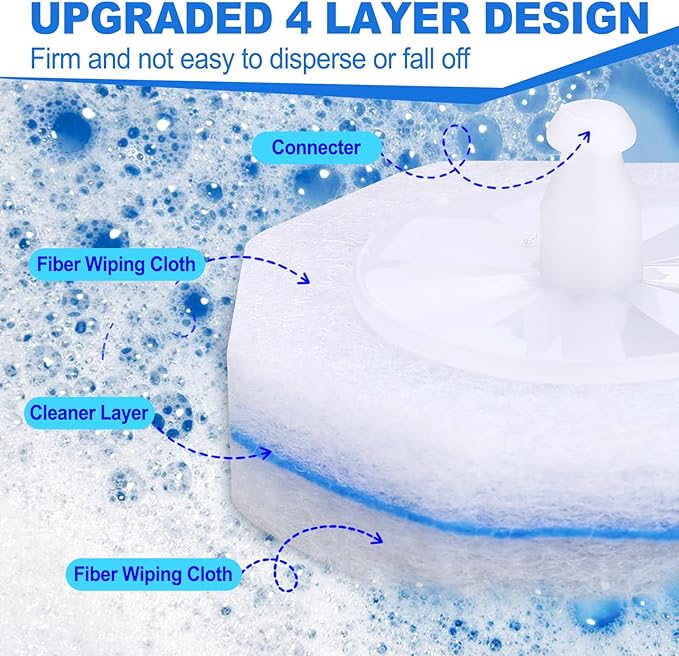 100pcs Disposable Toilet Brush Replacement HeadBathroom CleaningDisposable Bowl Cleaners Compatible with Most Toilet Brushes