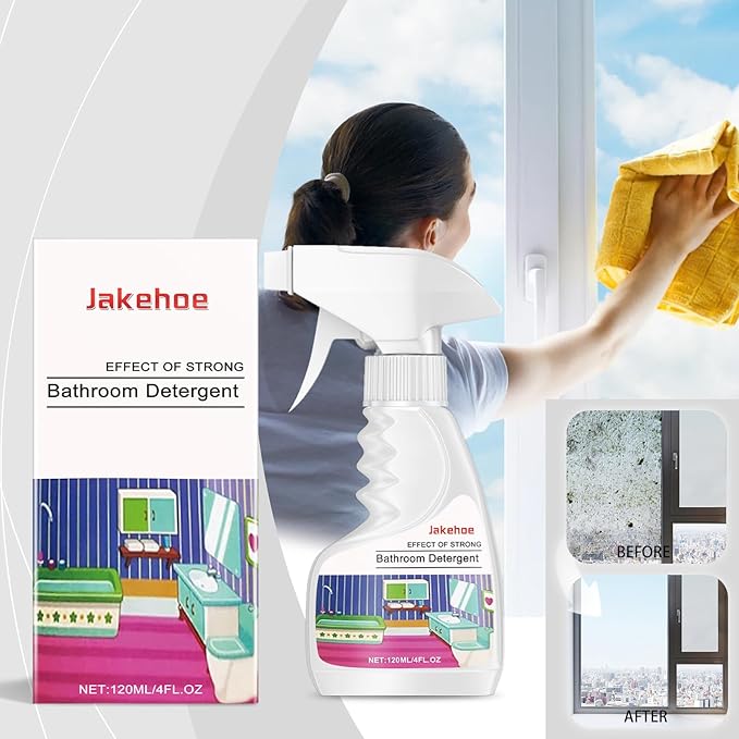 Bathroom Detergent Spray 4 FL OZ Glass and Tile CleanerBathroom Cleaning Water Stain Cleaning