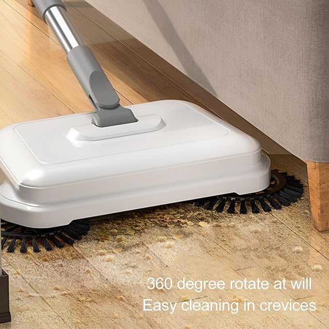 Multi Purpose Hand Push Sweeper Manual Floor Cleaner with Microfiber Mop and Dual Brush Head Cordless Sweeping Mopping Machine for Hardwood Tile Floors in Home Kitchen