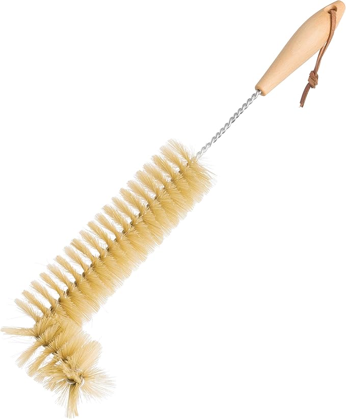 Redecker Natural Pig Bristle Radiator Brush with Oiled Beechwood Handle 18-1/2-Inches