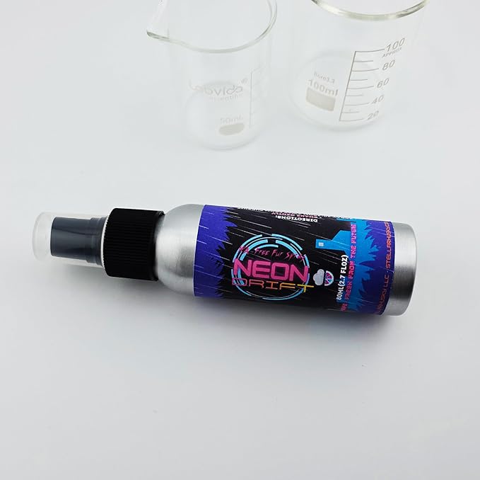 Fursuit Spray - Fur &amp Costume Spray - Neon Drift - IPA-Free Fabric Freshener for Fursuits &amp Cosplay | Long-Lasting Scent | 80 mL Aluminum Bottle