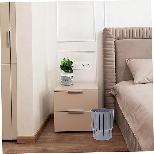 Thick Hollow-Out Small Trash Can Home Wastebasket Bin Material Office Bedroom Rubbish Bucket for Kitchen Living