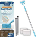 Baseboard Buddy | Lightweight Home Cleaning Essential Perfect for Baseboards Moldings &amp Walls Glide &amp Wipe Trapping &amp Locking Dirt &amp Dust | As Seen on TV (1 Baseboard Buddy &amp 3