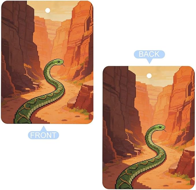 5PCS Car Air Freshener Hanging Personalized Double Sided Snake Canyon Car Fresheners Long Lasting New Cars Scents Cute Automotive Freshies for Closets Drawers (tea)
