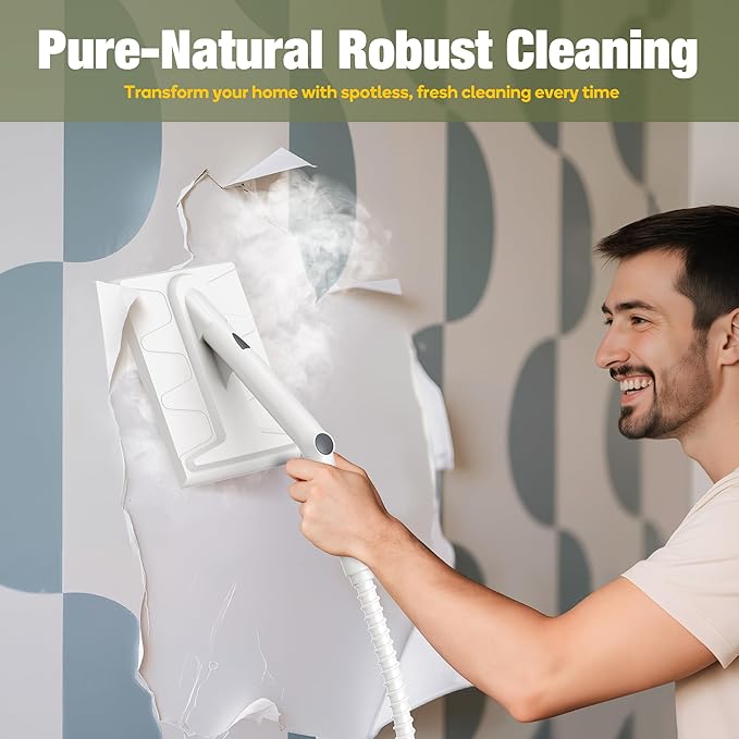 Newbealer Handheld Steam Cleaner NB282C Bundle with Wallpaper Remover Accessory