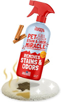 Sunny &amp Honey Pet Stain and Odor Remover - Enzyme Cleaner for Dog Urine and Poop on Carpets and Furniture - Strong Pet Carpet Cleaner Spray (32fl oz Fall Spice)