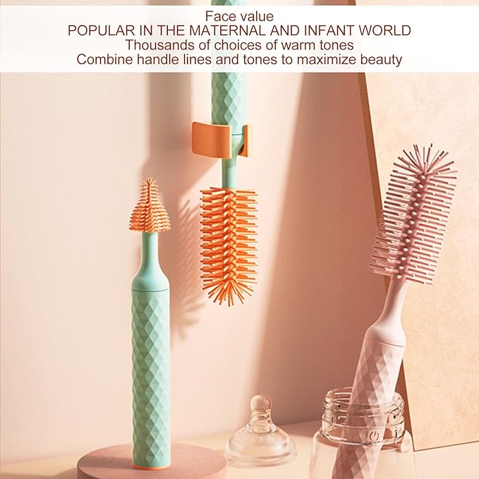 Electric Bottle BrushWaterproof IP65 Silicone Baby Bottle Cleaning Brush Kit for for Pregnant WomenNew Moms(4pcs)