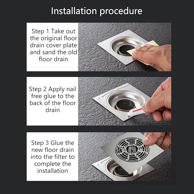Portable Sturdy Stainless Steel Bathroom Drain Effective Hair and Debris Catcher for Daily Household Use Drain Solution