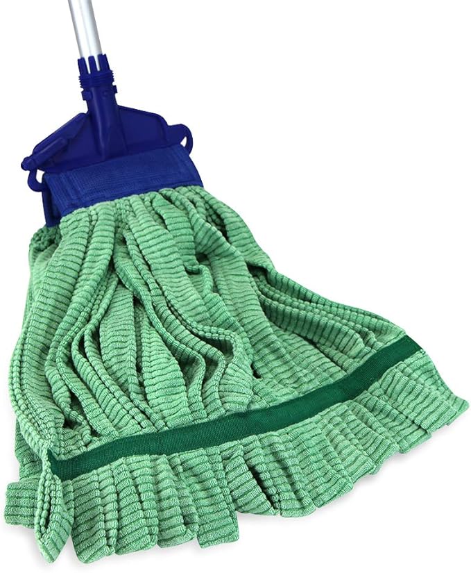 Arkwright Microfiber Tube Mop Head Replacement - Heavy Duty Lint Free Super Absorbent &amp Bleach-Safe Janitorial Essential for Commercial &amp Industrial Floor Cleaning 18 oz Green