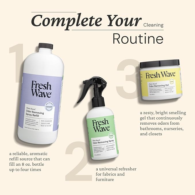 Fresh Wave Lavender Scent Odor Eliminator Spray &amp Air Freshener Refill 32 fl. oz.