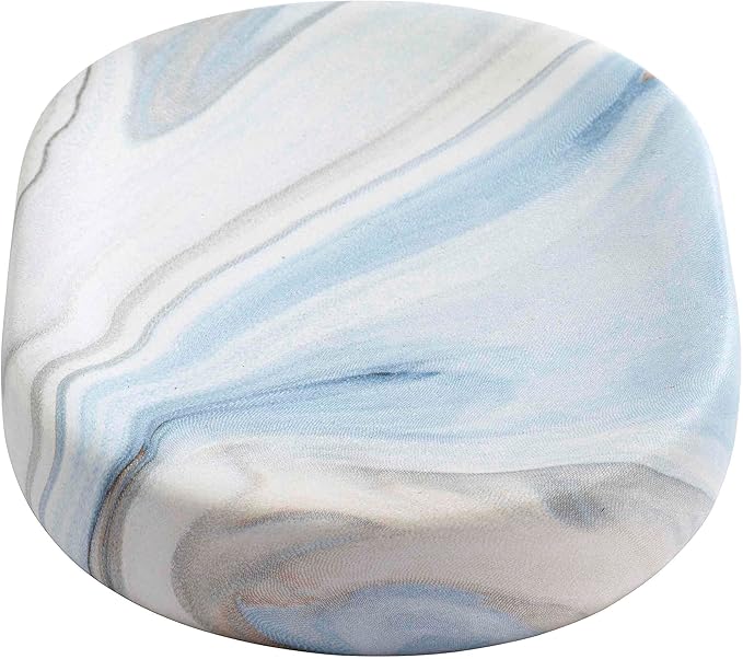Avanti Linens - Soap Dish Resin Countertop Accessories Guest Bathroom Essentials (Waves Collection Blue)