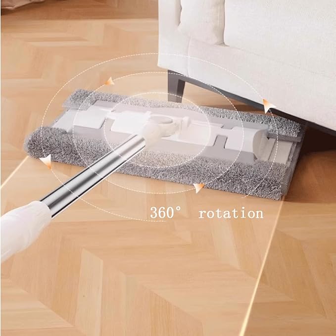 mop Mop with 3 Washable Microfiber Pads Wet and Dry Use Floor Cleaning System Cloth Mop Flat Mop with Clip 40cm mops