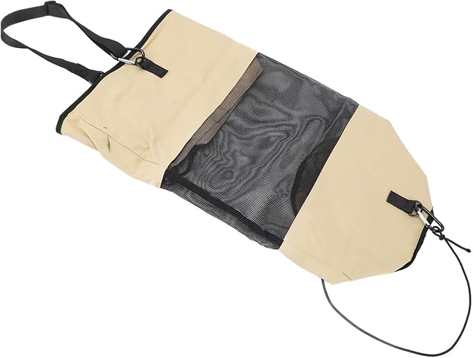 Boat Trash Bag Nylon Mesh Reusable Portable Boat Garbage Container with Secure Closure and Hanging Straps Ideal for Outdoor Seaside Activities