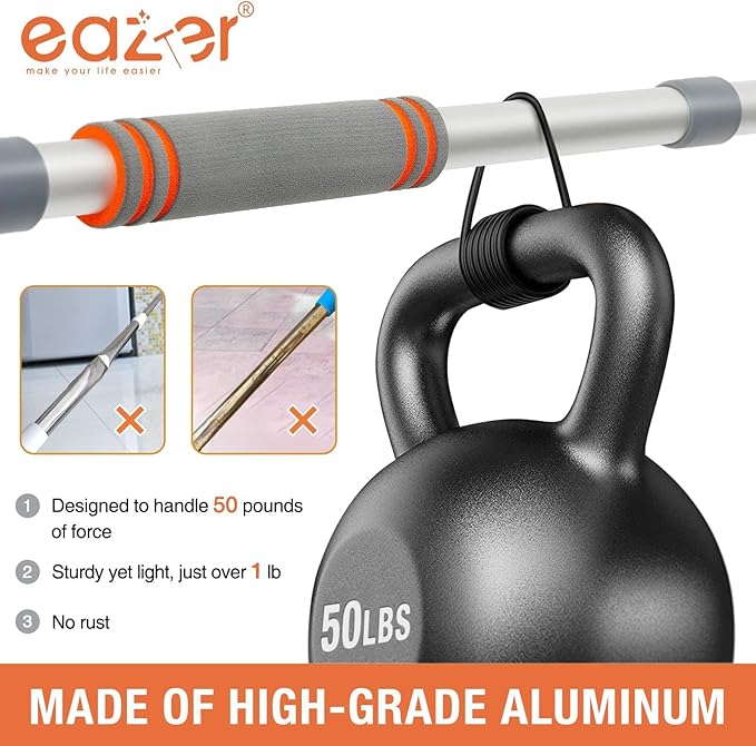 Eazer Squeegee Window Cleaner Tool 2 in 1 Rotatable Window Cleaning Squeegee Kit with Extension Pole 62'' Window Washing Kit Bendable Head for Car Glass - 2 Scraper