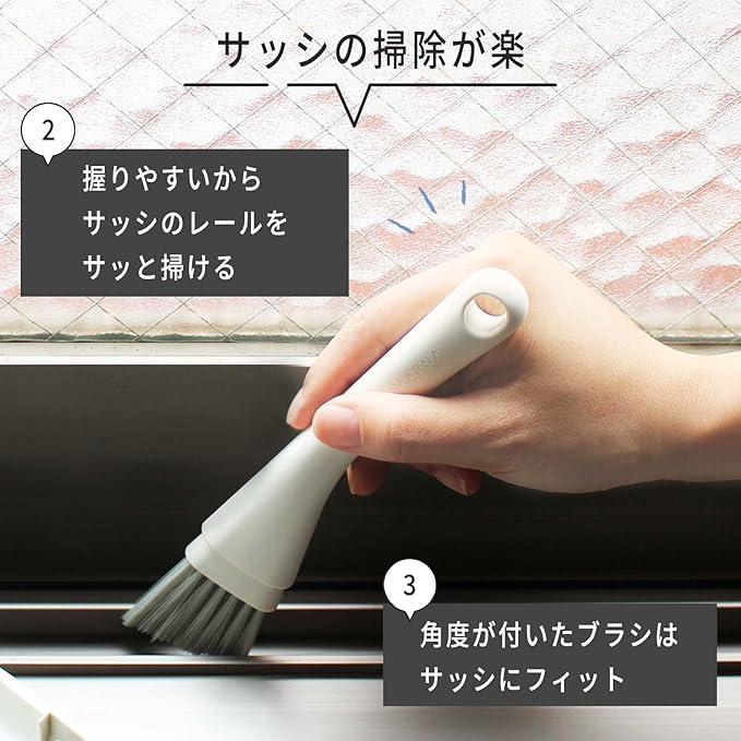 MARNA Cleaning Handle/Cover: Polypropylene Saturated Polyester Resin White (sash Brush) 194mm