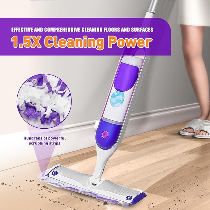 50 Count Disposable Mopping Pads Refills for PowerMop Mopping Pads Multi-Surface Household Replacement Mop Padsfor Swiffer Power Mop Pads Safe on All Finished Floors.
