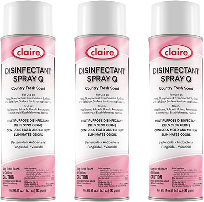 Claire Q Scent Spray - Country Fresh Fragrance 17 Ounce (3 Pack)