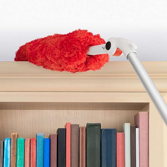 OXO Good Grips 3-in-1 Extendable Microfiber Long Reach Duster with Interchangeable Heads 8 ft