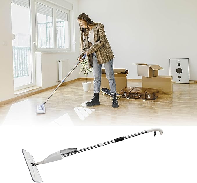 Multipurpose Sprayer Mop Featuring Microfiber Pad Quick Drying Technology and Flexible Head Hard Floor Sprayer Mop