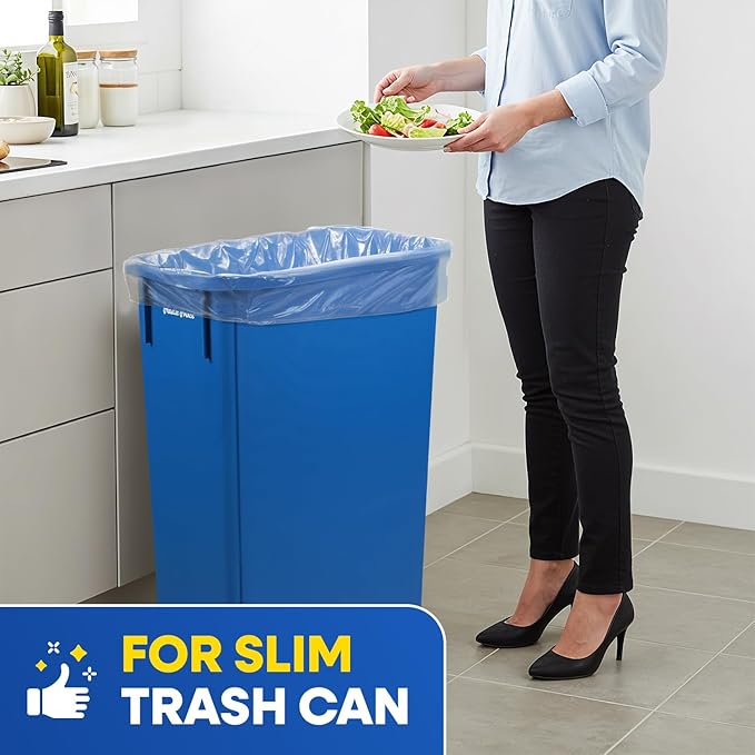 23 Gallon Trash Bags 1 Mil Clear Waste Bags Fits Slim Jim 23 Gal Trash Cans 29 x 44 Tall Garbage Trash Can Liners 200 Pack