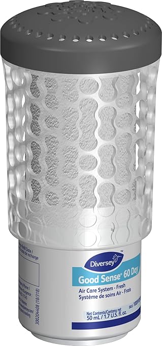Diversey 100910595 Good Sense 60 Day Air Care System Cartridge Deodorizer &amp Freshener for Restrooms Gyms &amp High Traffic Public Spaces Fresh Scent Refill 1-Cartridge