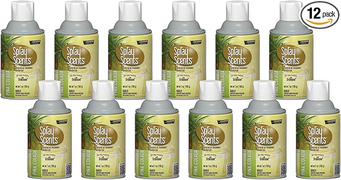 Champion Sprayon SprayScents Metered Air Freshener Refill 7 oz Odor Control Fragrance Pina Colada (Case of 12)