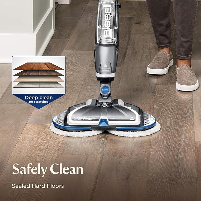 BISSELL Spinwave Cordless Hard Floor Expert Spin Mop Cleaner 18V with washable mop pads for sealed hard floors